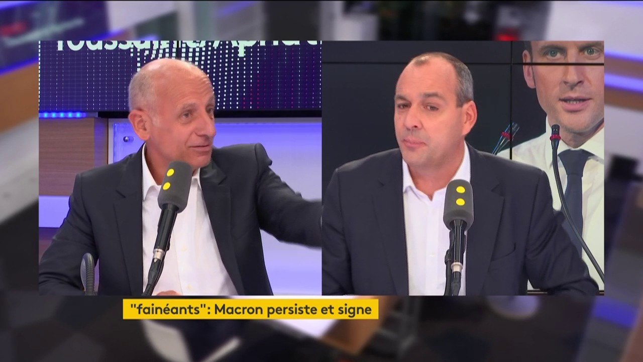 Macron/Fainéants: "Faire ces coups de mentons ça rappelle mr Sarkozy" Laurent Berger
