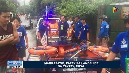 Magkapatid, patay sa landslide sa Taytay, Rizal