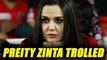 Preity Zinta trolled for her blunder on CPL final | Oneindia News