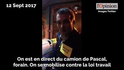 Loi travail: Philippot soutient les forains... et se met en scène dans un camion