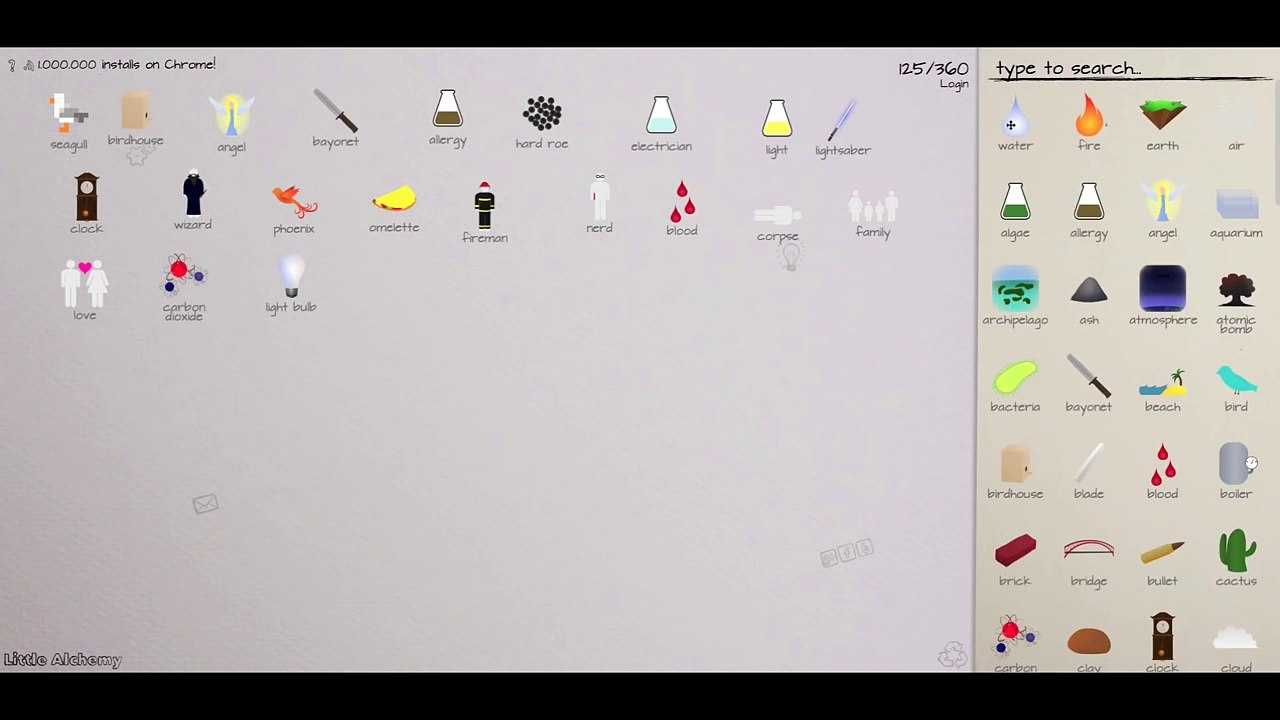 Little Alchemy Cheats - Walkthrough 360 Elements Part 6