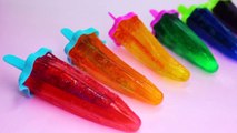 How to Make Rainbow Slime Popsicle Toys! 바나나 딸기 우유 컬러 아이스크림 만들기! 요리 소꿉 놀이 장난감