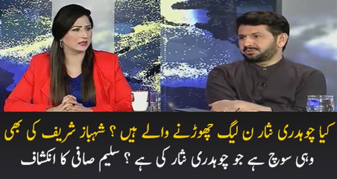 Is Ch Nisar Leaving PMLN Fareeha Asks Saleem Safi