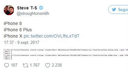 Estos son los nombres de los nuevos iPhone