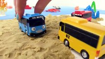 TAYO bus kids videos: BEACH GAMES! Kids games with toy cars 꼬마버스 타요,
