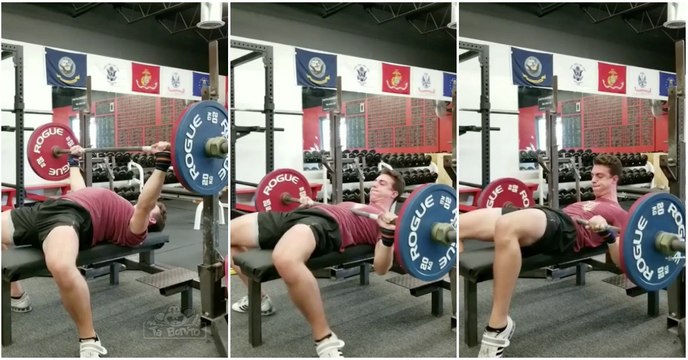 Quando estás sozinho no ginásio e tentas pegar mais do que podes... é demasiado arriscado!