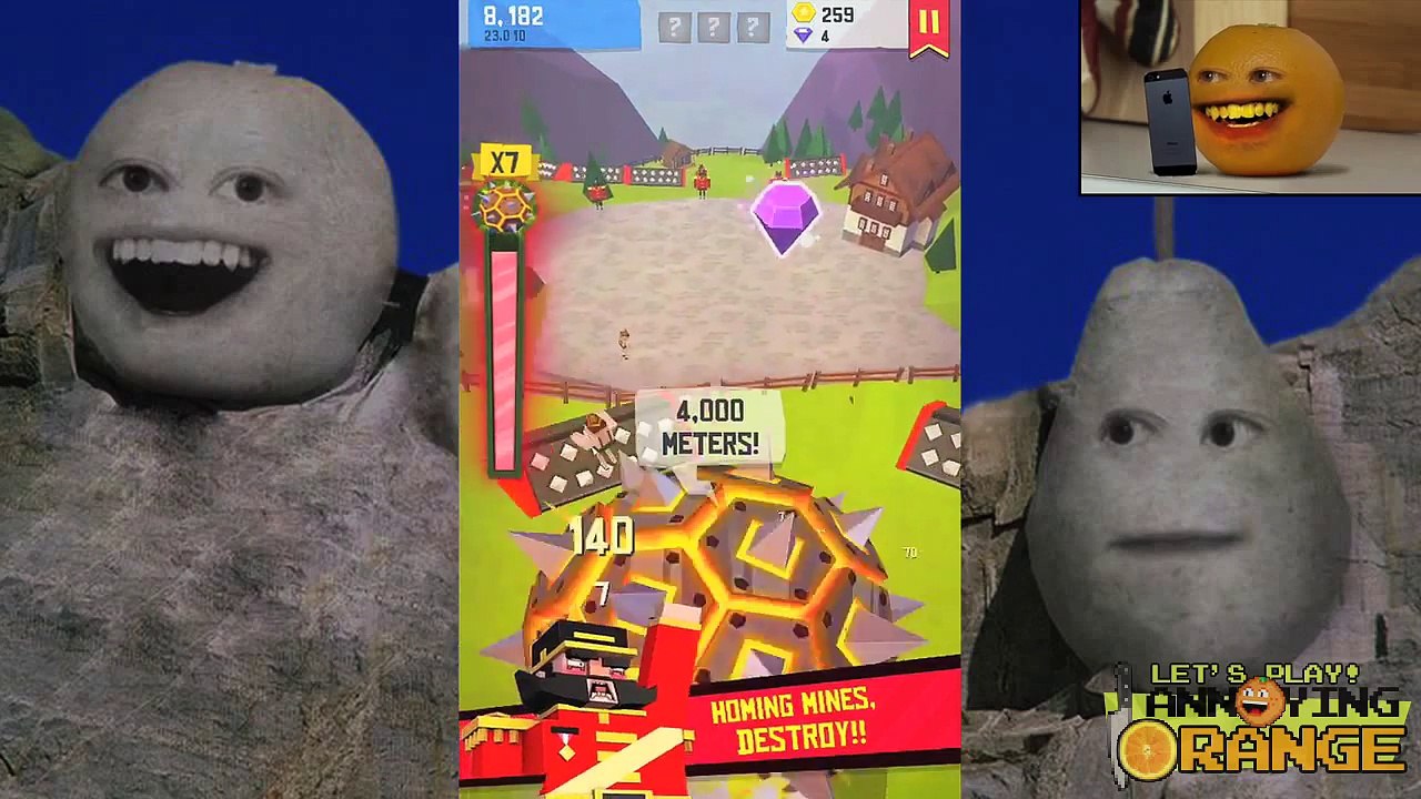 Annoying Orange Lets Play GIANT BOULDER OF DEATH!
