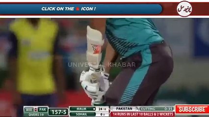 Shoaib Malik OUT on 39 Pakistan Vs World XI - 2nd T20 13 September 2017