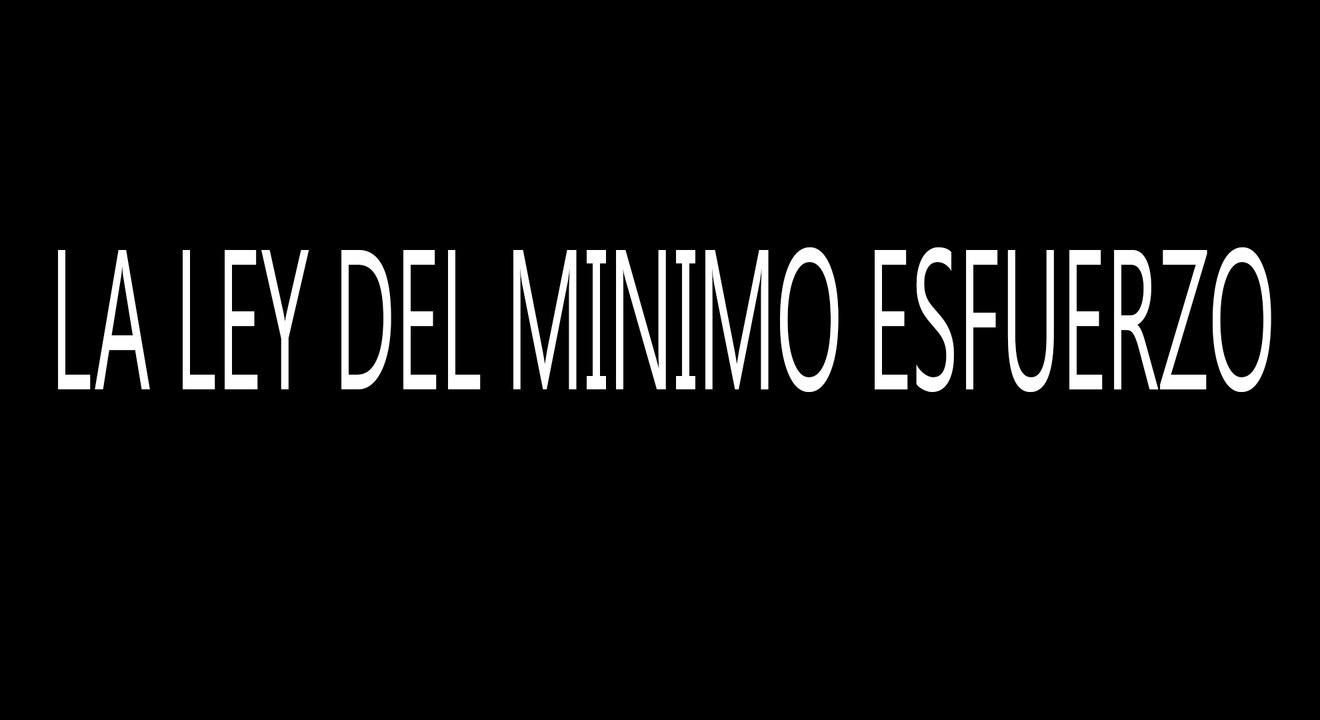 LA LEY DEL MINIMO ESFUERZO
