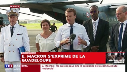 Emmanuel Macron répond aux critiques depuis la Guadeloupe après l'ouragan Irma (vidéo)