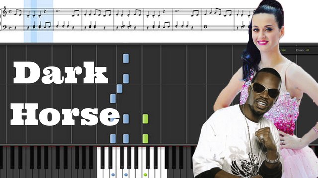Katy Perry - Dark Horse (feat. Juicy J) Piano Tutorial Easy (Sheet Music+ Cover) with Lyrics - YouTube