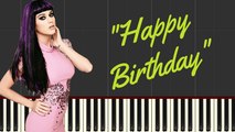 Katy Perry -Happy Birthday Piano Cover With Lyrics -- Synthesia Piano Tutorial - YouTube