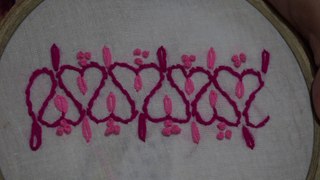 Hand Embroidery Design of Stem Stitch