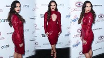 Demi Lovato Stuns in a Red Dress at Alcohol and Drug Prevention Event