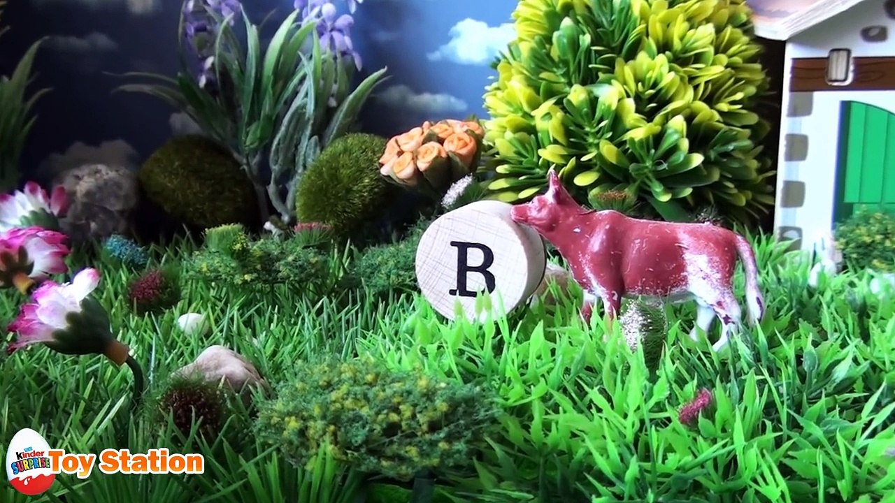 Learning Animals Names Sounds and Shapes for Kids: Farm Animals #2 | Horse Cow Pig Bull Sheep Donkey