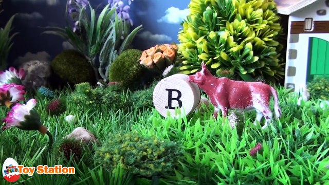 Learning Animals Names Sounds and Shapes for Kids: Farm Animals #2 | Horse Cow Pig Bull Sheep Donkey