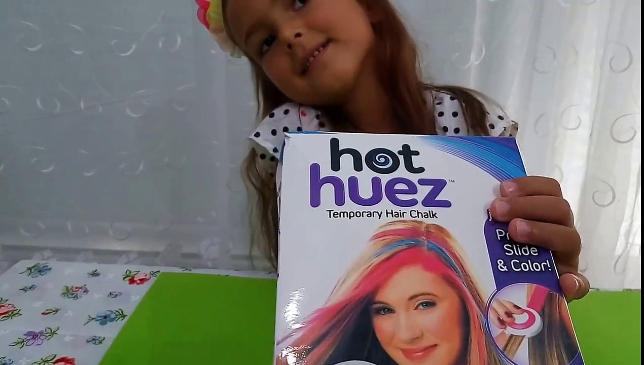 Saç boyama tebeşiri  , eğlenceli çocuk videosu