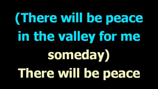 Peace on the valley - Elvis Presley - Karaoke - Lyrics
