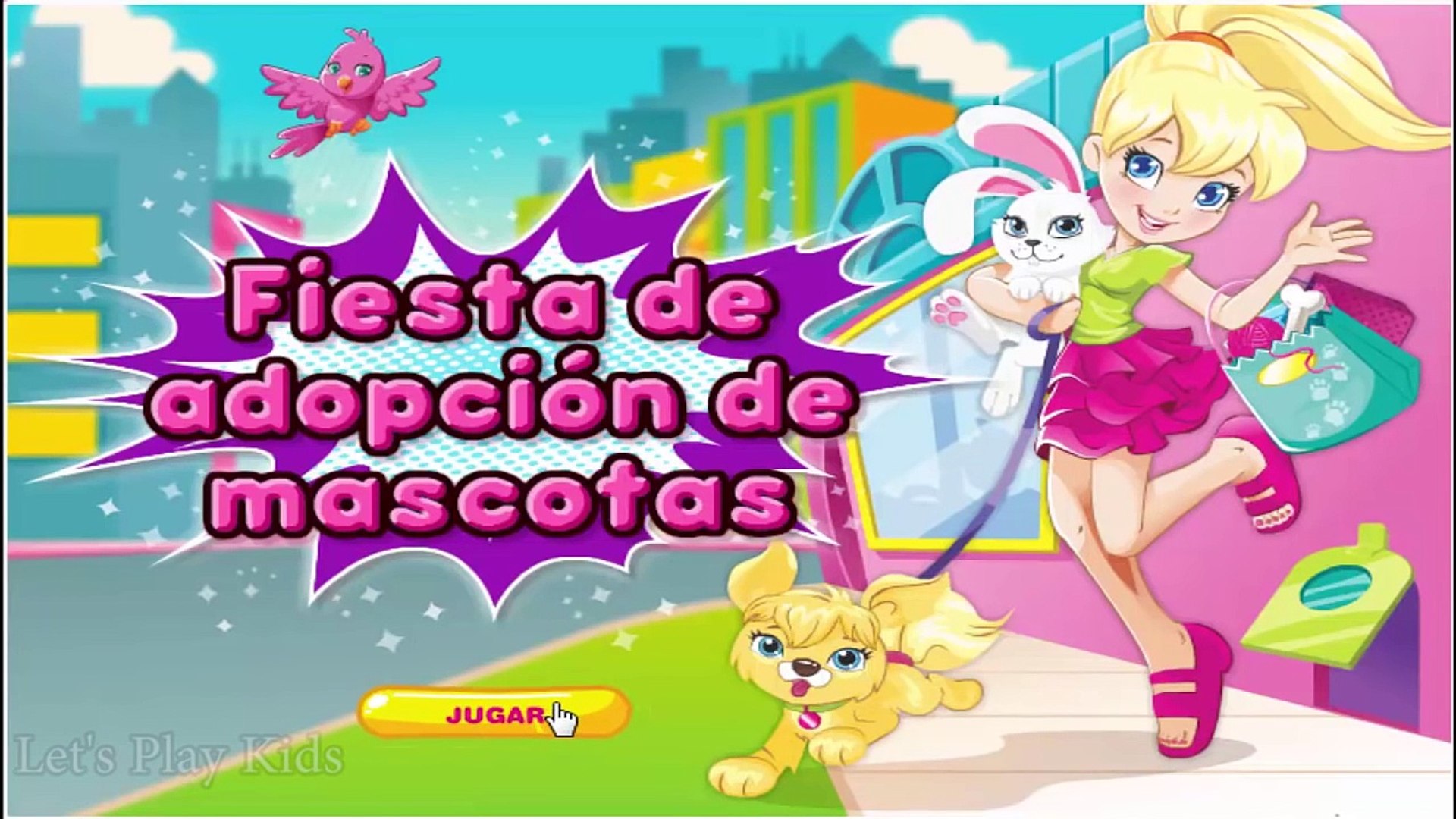 Polly Pocket en español Fiesta de adopcion de mascotas| Lets Play Kids –  Видео Dailymotion
