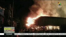 Perú: incendio en asentamiento humano deja 60 familias sin vivienda