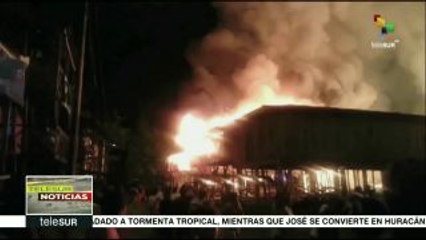 Perú: incendio en asentamiento humano deja 60 familias sin vivienda