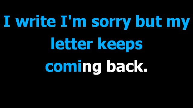 Return to sender - Elvis Presley - Karaoke - Lyrics