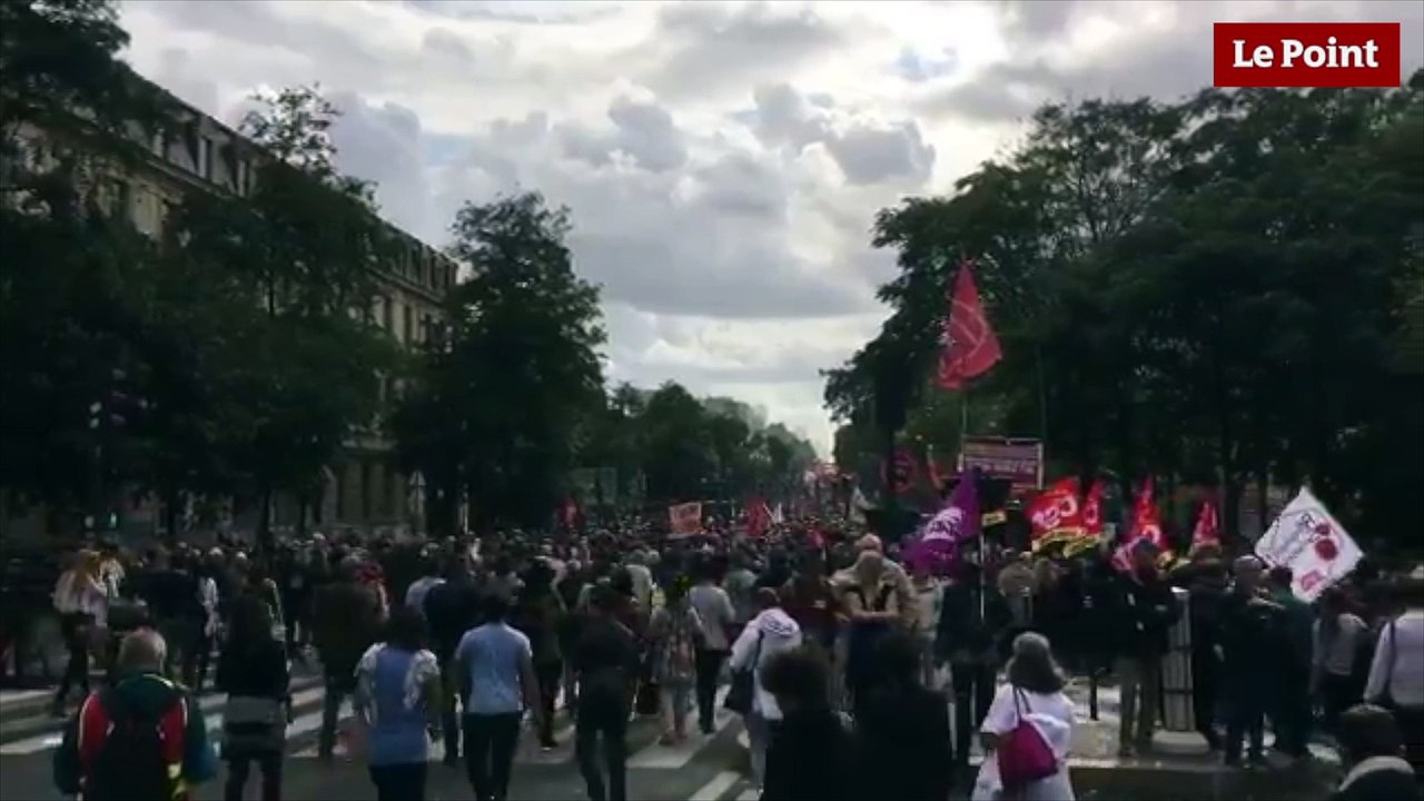 Manifestation du 12 septembre : arrivée place d'Italie