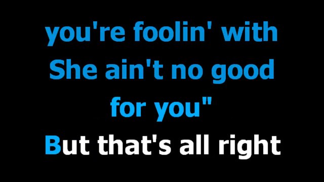 That's all right mama - Elvis Presley - Karaoke - Lyrics