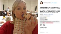 Kristen Bell Helps Senior Citizens Ride Out Hurricane Irma