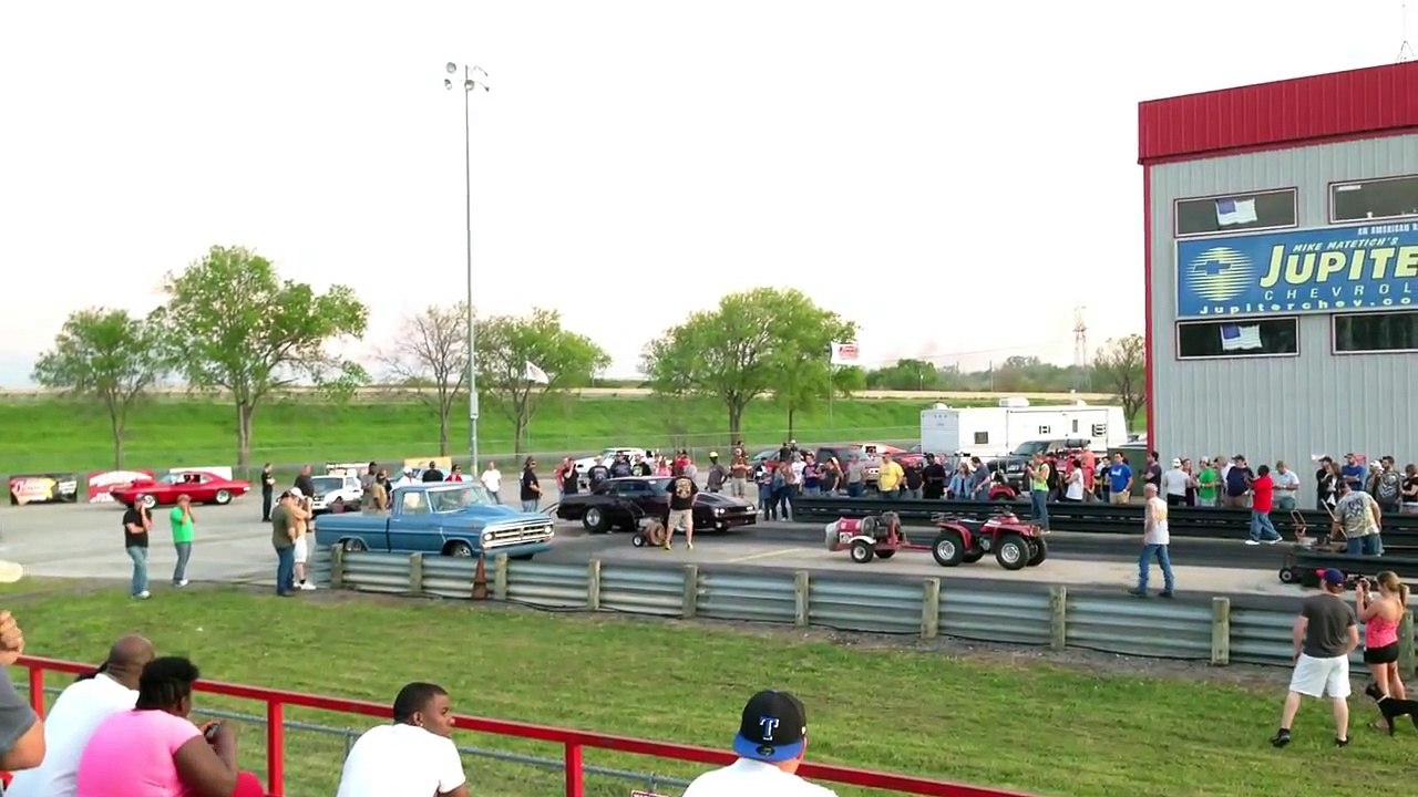 Chevy Monte Carlo Ford F-150 Nitrous Drag Race- Redline Raceway Texas