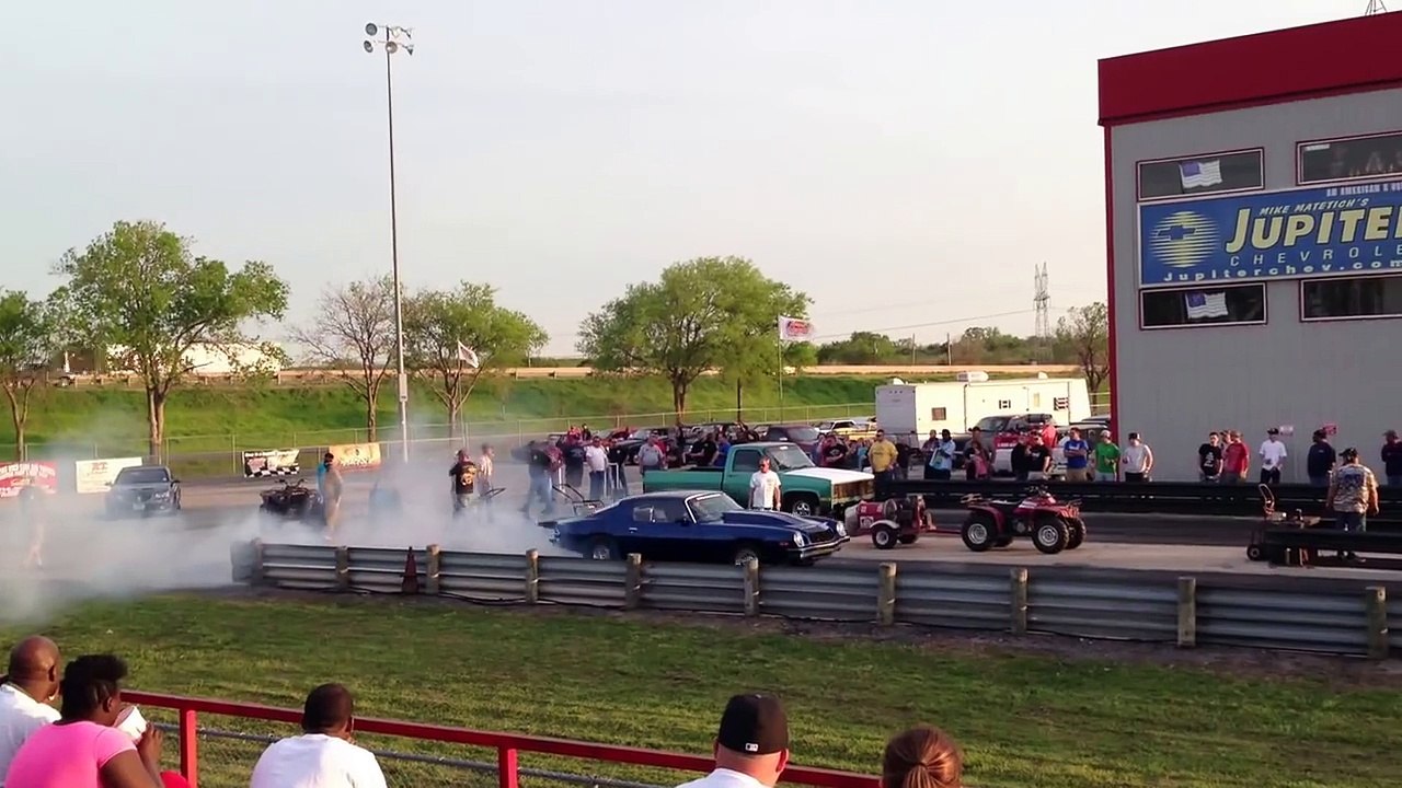 SWB Chevy Truck Camaro Drag Race- Redline Raceway Texas