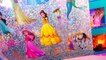 Juego GIGANTE para dibujar Princesas Disney Ariel Cenicienta Rapunzel Bella con stickers y sellos