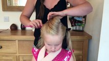 French braid with a lace braid wrap tutorial by Two Little Girls Hairstyles