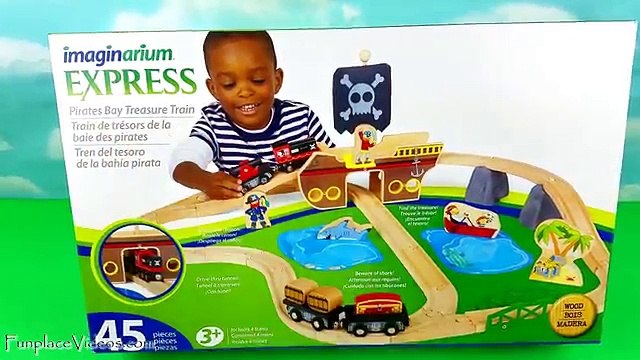 Pirate Ship Children Treasure Hunting Train Toy Learn Sea Animals Names for Babies Kids To