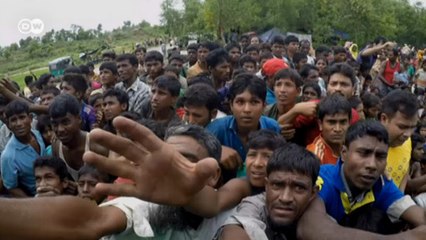 Télécharger la video: Milhares de rohingyas fogem de Myanmar em meio a conflitos