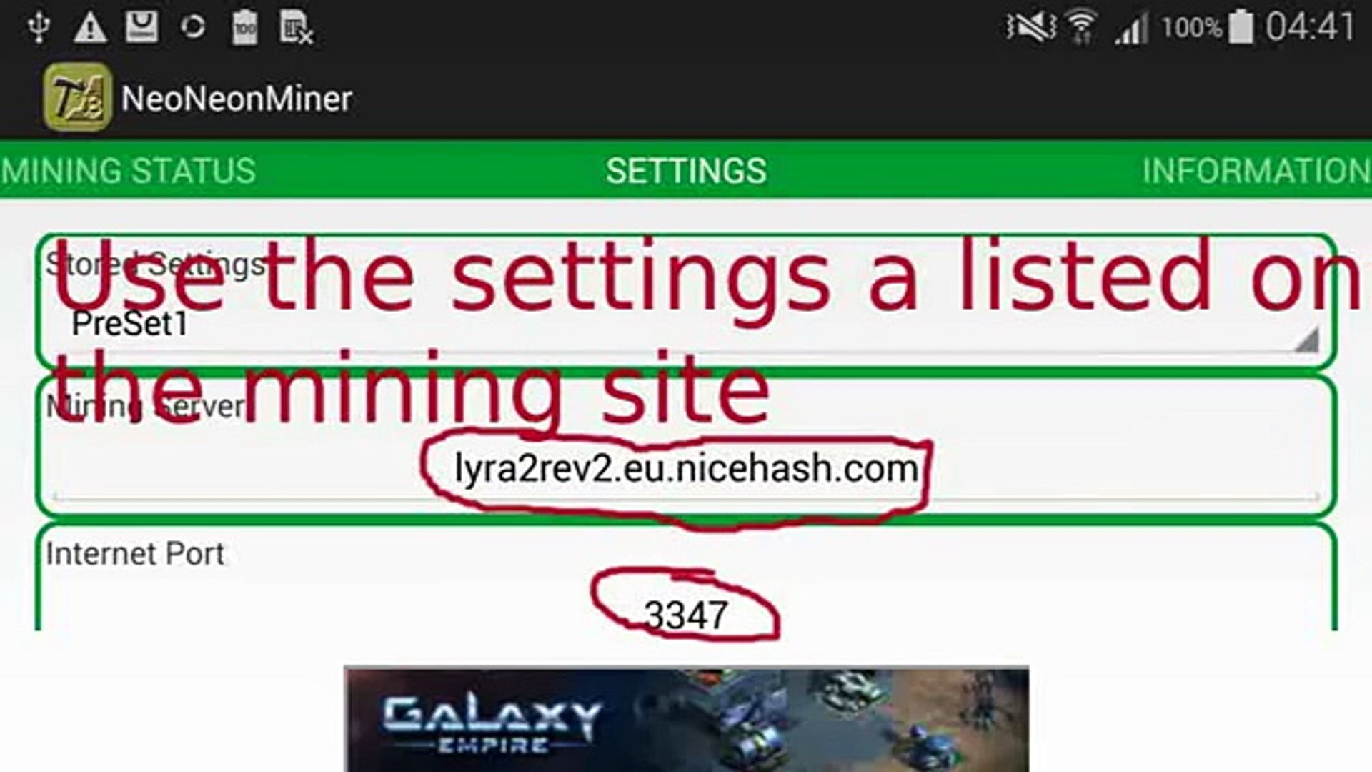 ⁣NeoNeonMiner Setup Tutorial