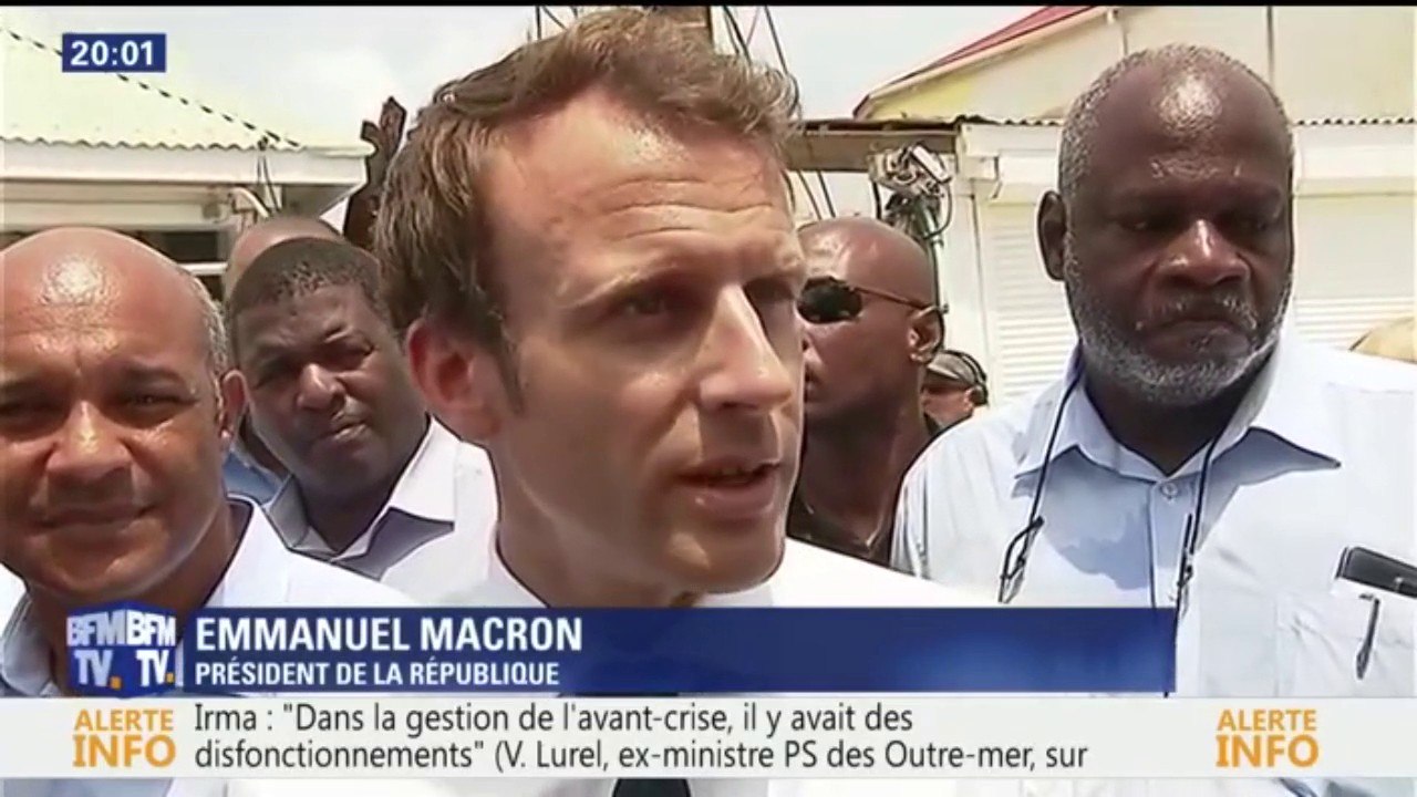 Irma: "Les forces de sécurité ont fait le maximum de ce qu'ils pouvaient faire", dit Macron
