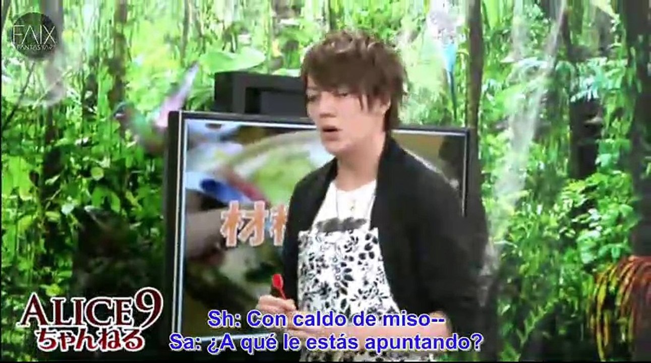 [Sub Español] Alice9 Channel [2012-12-07] Tora, Show y Saga Cocinando