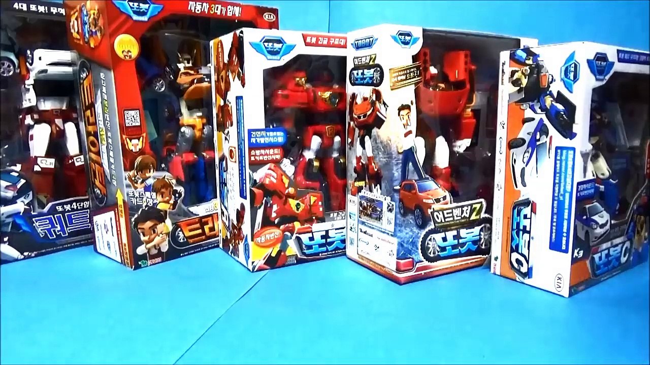 또봇 5개 오픈박스 쿼트란 트라이탄 C R Z 장난감 unboxing 5 Tobot robot car toys