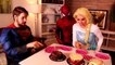 Frozen Elsa & Spiderman CAKE CHALLENGE! w/ Joker Anna Surprise Eggs Maleficent Fun In Real