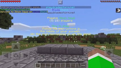 Minecraft PE|Blade Storm Server|Simon Says MiniGame