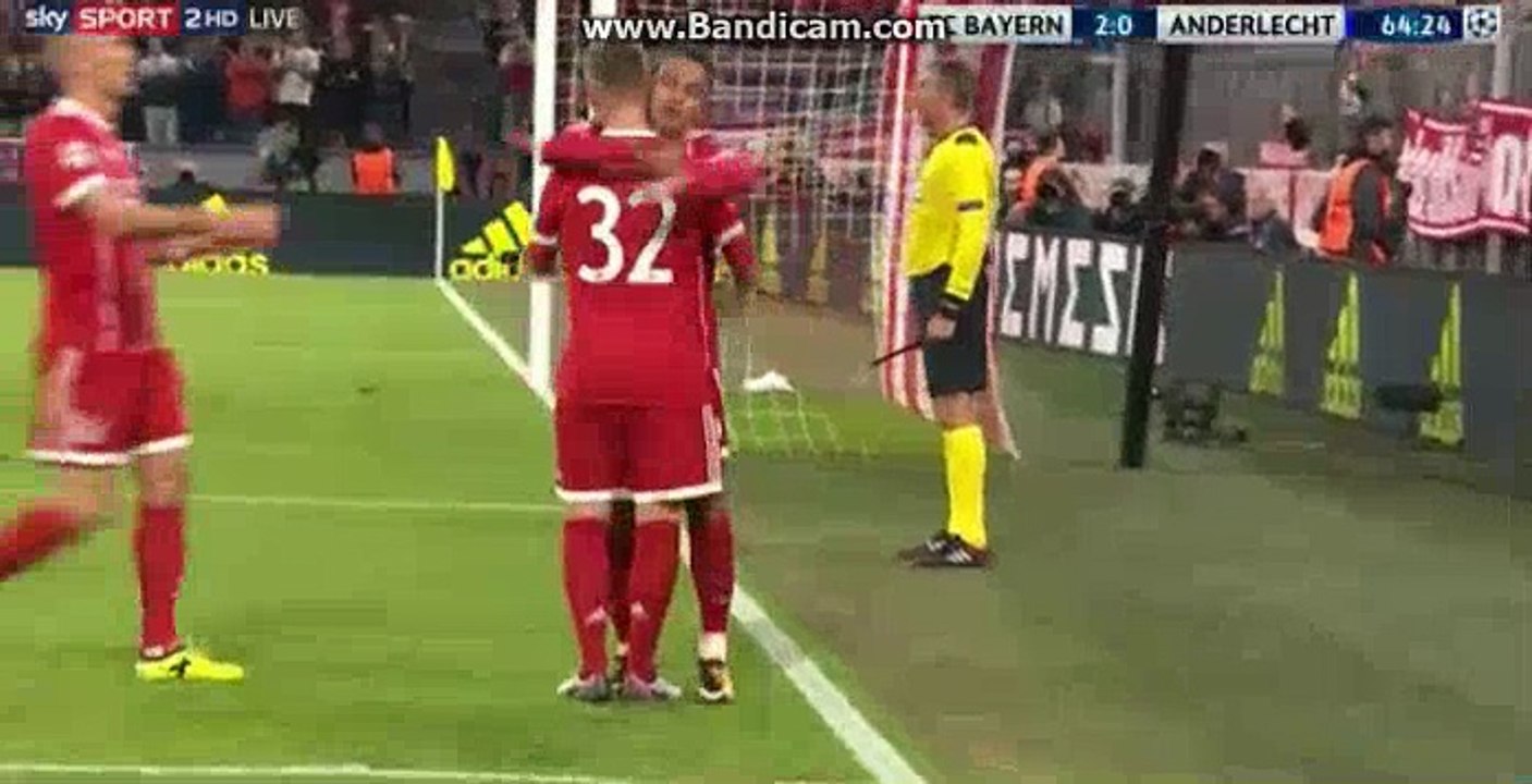 Thiago Alcantara Goal HD Bayern Munich 2-0 RSC Anderlecht 12.09.2017