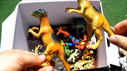 Download Video: Dinosaur Box Toys, Jurassic Dinosaurs, Safari Animal, Jungle Animals, Spiderman, Batman, Dragons