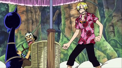 Zoro saves Chopper from a Sky Shark - Team Luffy escape from the traps #587