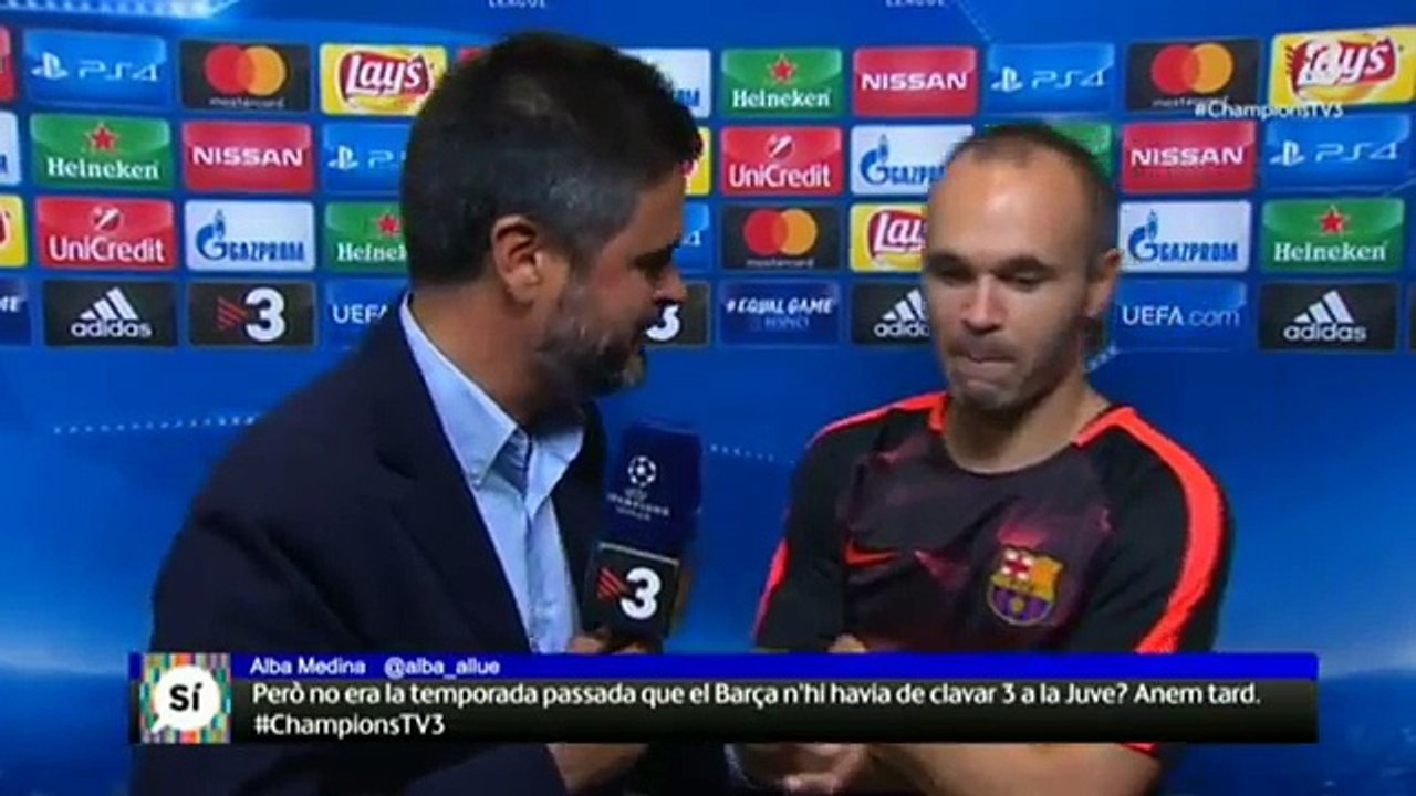 Declaraciones post-partido FC BARCELONA 3 - 0 JUVENTUS- ANDRES INIESTA