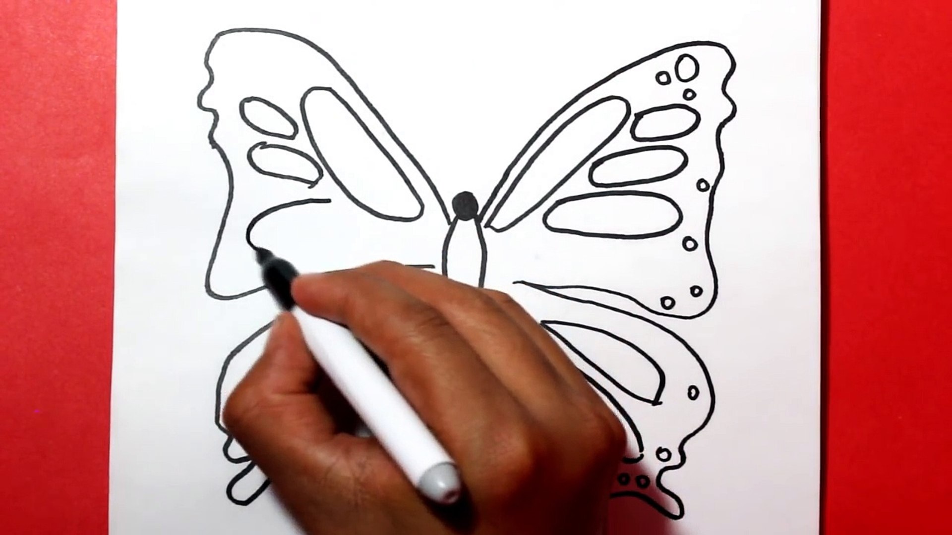 how to draw a butterfly / Como dibujar una mariposa /como hacer una mariposa/  Dibujos para colorear - video Dailymotion