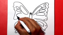 how to draw a butterfly / Como dibujar una mariposa /como hacer una mariposa/ Dibujos para colorear