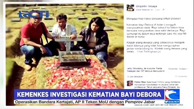 Kemenkes Investigasi Kematian Bayi Debora