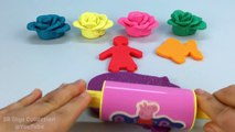 Learn Colours with Play Doh Roses with Duck Fish Molds Fun and Creative for Children