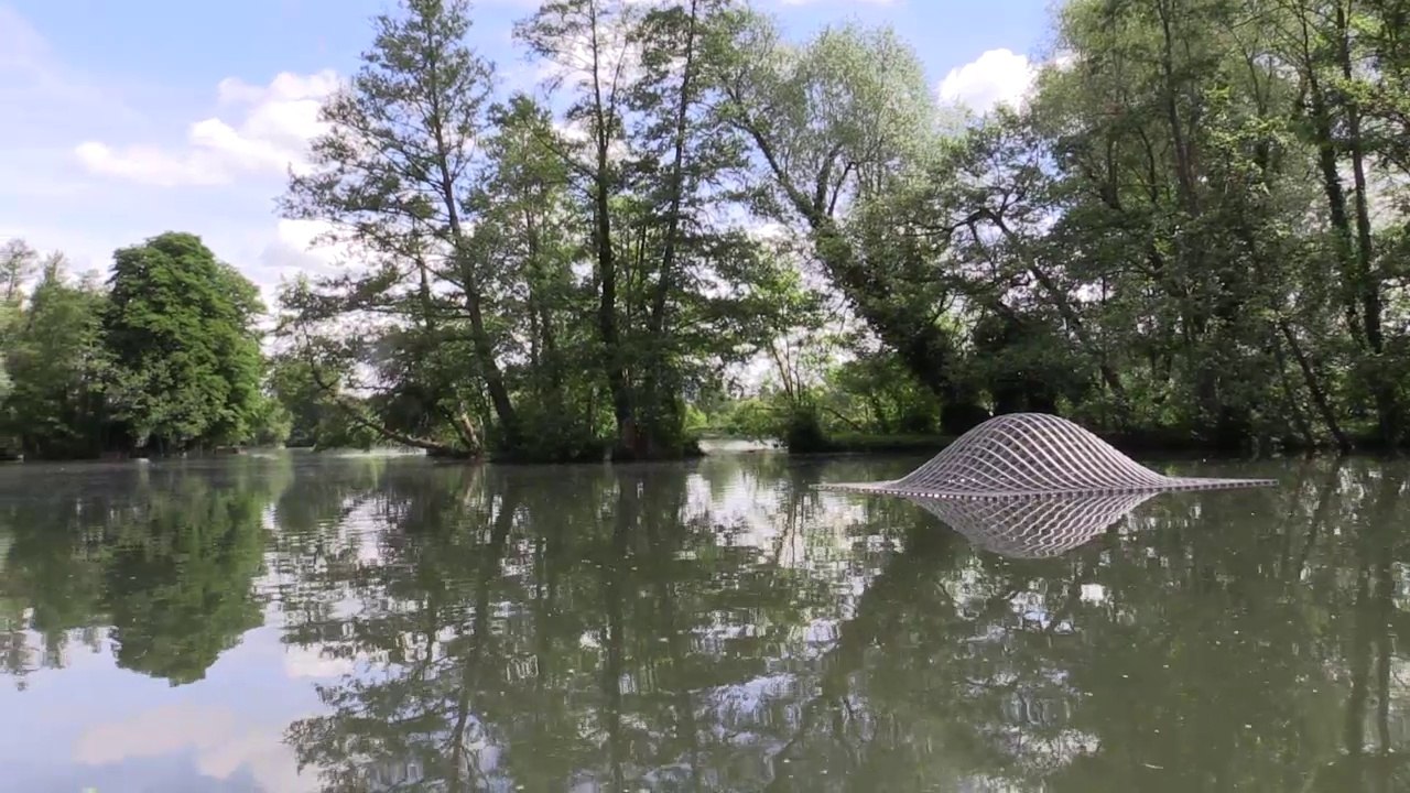 Module - mouvement n° 13, sculpture de Charles-Henry Fertin - Festival Art Villes et Paysage - Hortillonnages 2017